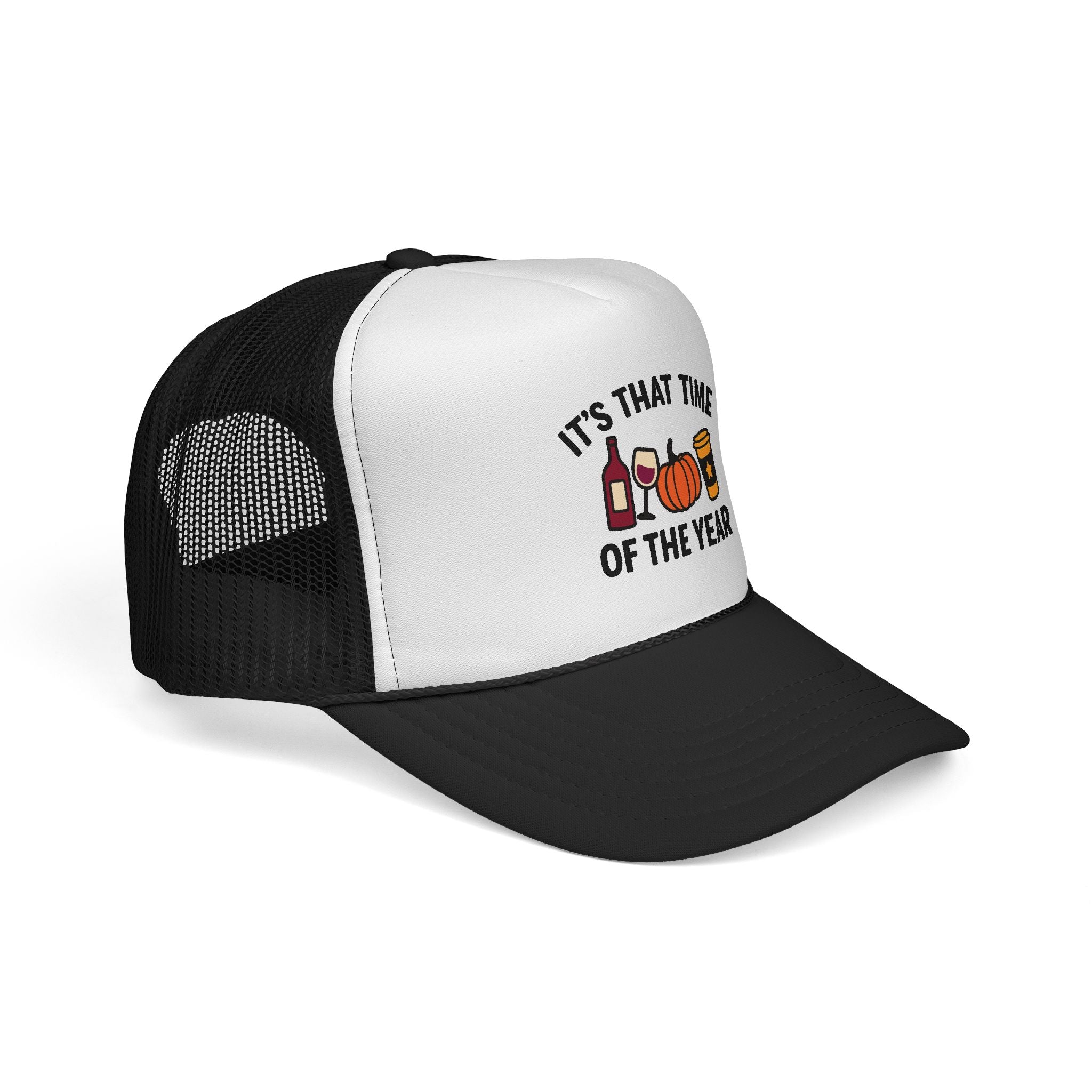 Seasonal Trucker Cap, Fall Vibes Hat, Autumn Accessories, Funny Caps for Parties, Harvest Celebration Gear