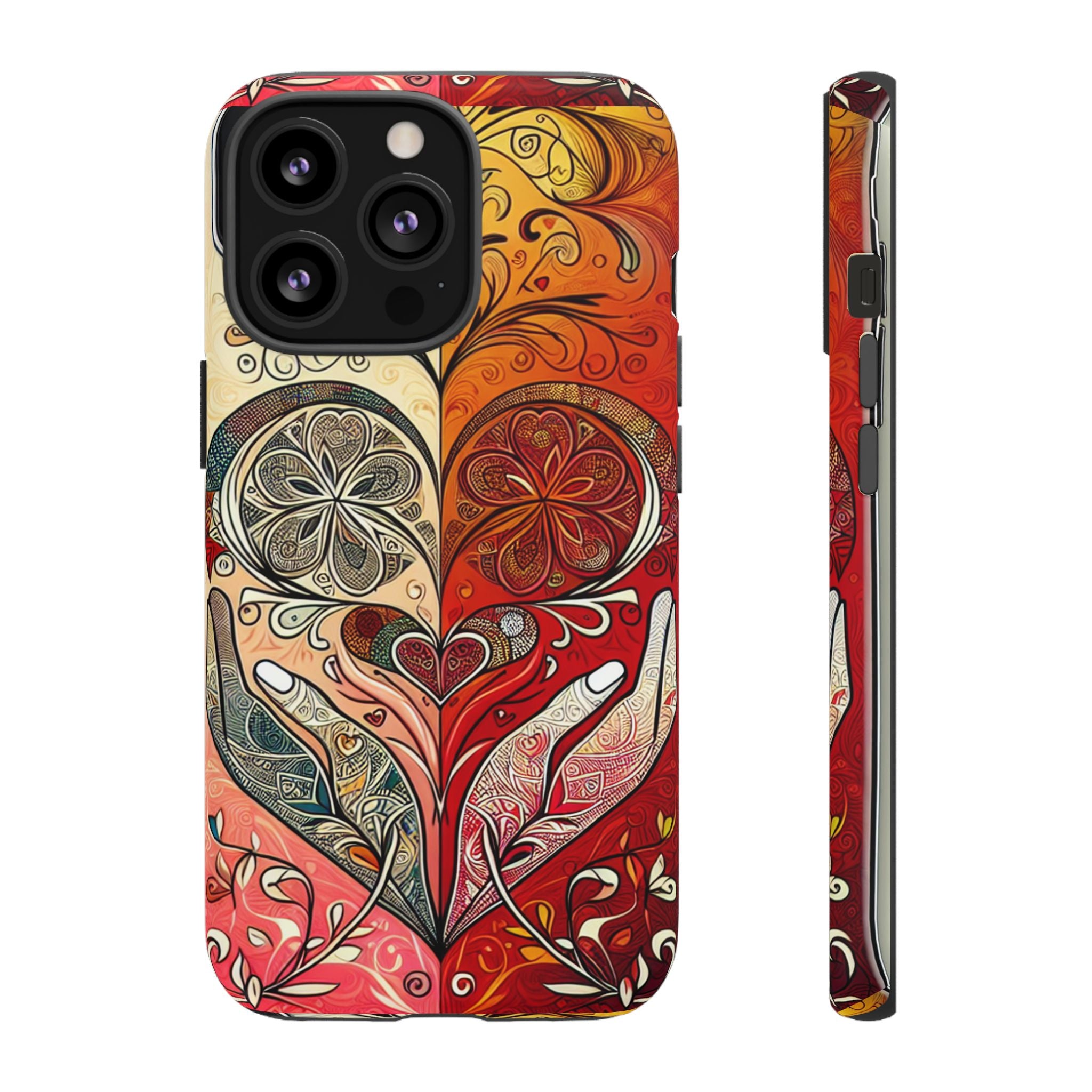 Colorful Artistic Phone Case for Tough Love, Gifts for Art Lovers, Unique Smartphone Accessories, Valentine's Day Gift