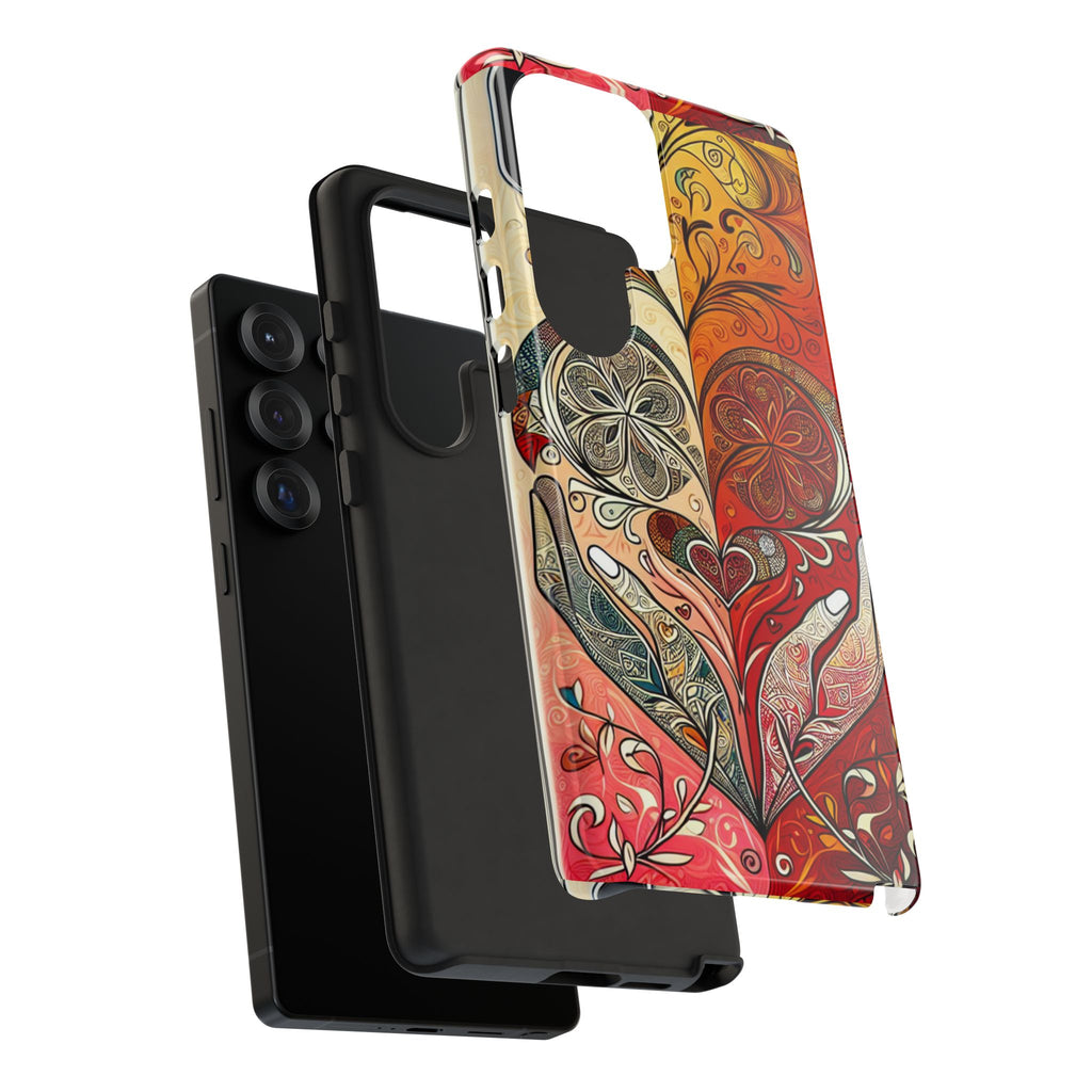 Colorful Artistic Phone Case for Tough Love, Gifts for Art Lovers, Unique Smartphone Accessories, Valentine's Day Gift
