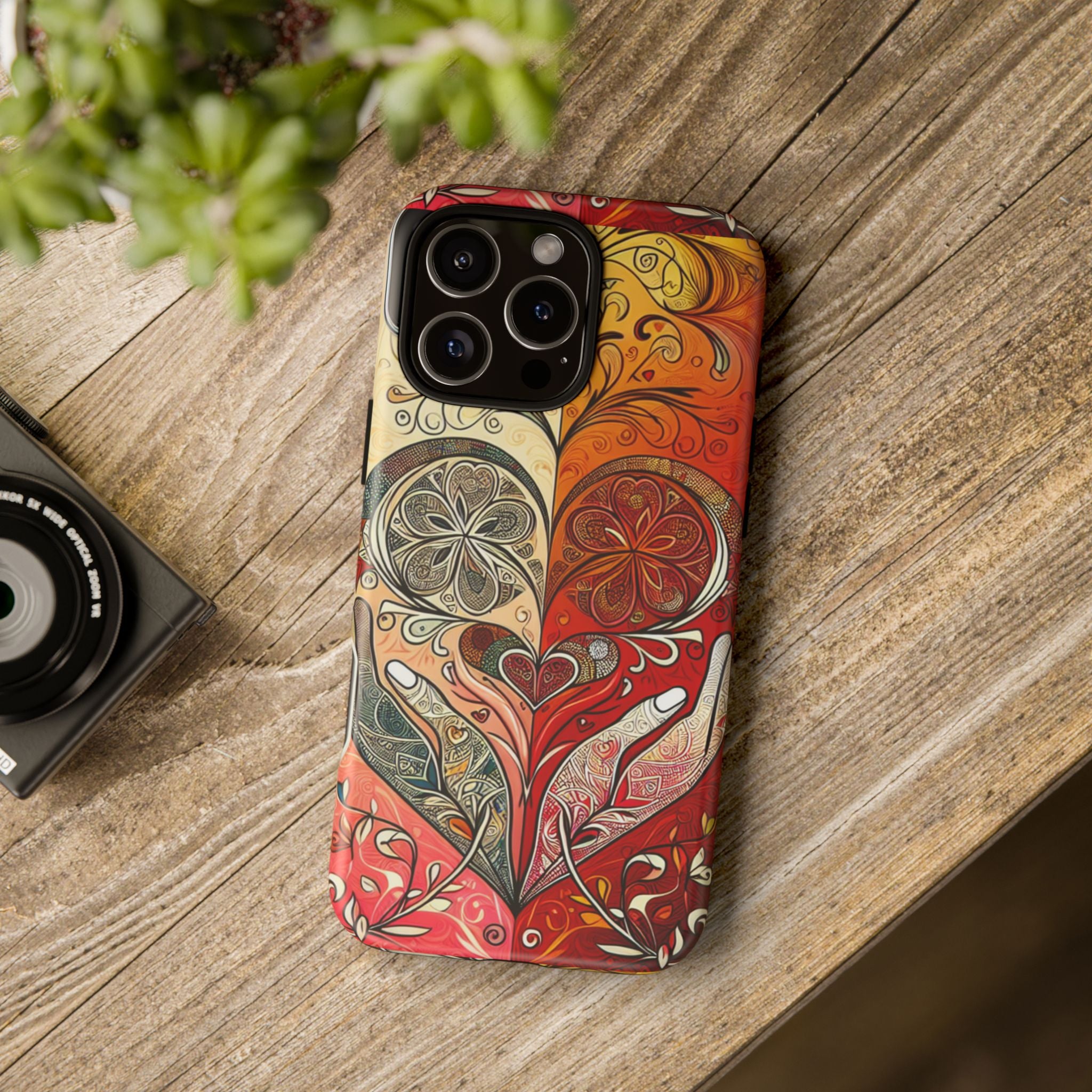 Colorful Artistic Phone Case for Tough Love, Gifts for Art Lovers, Unique Smartphone Accessories, Valentine's Day Gift