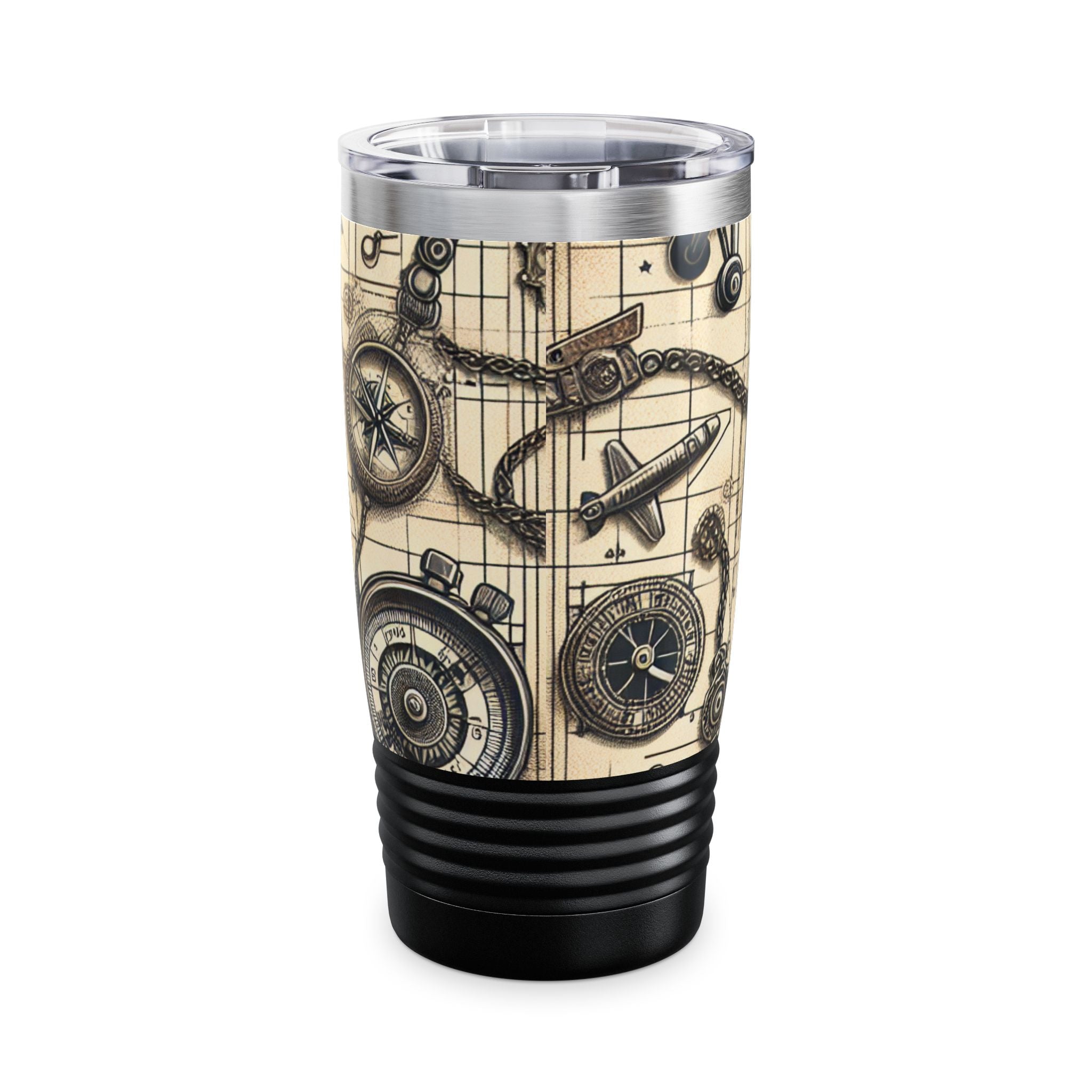 Vintage Aviation Ringneck Tumbler, 20oz Travel Mug for Outdoor Lovers, Gift for Aviation Enthusiasts, Camping, Birthday