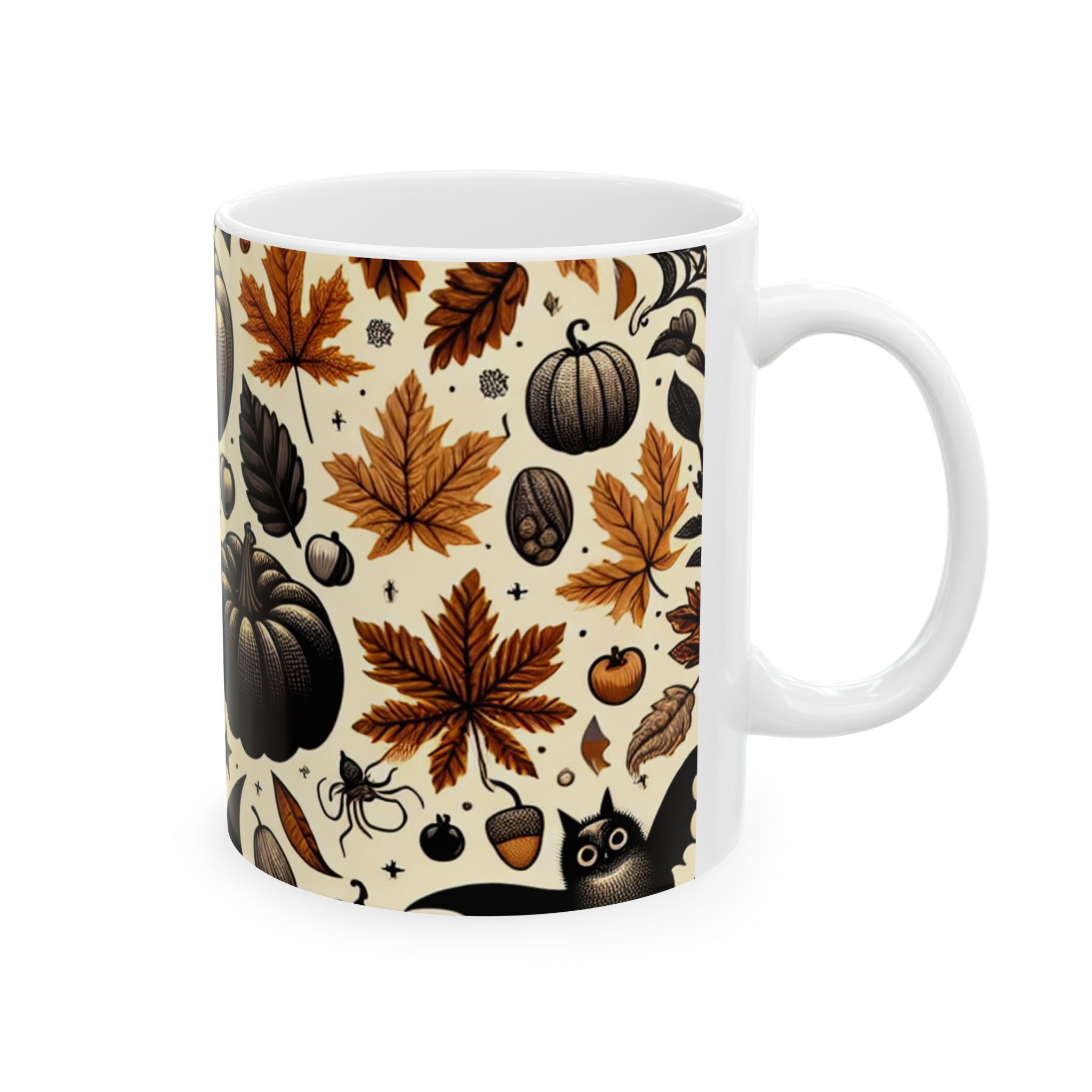 Autumn Pumpkin Ceramic Mug, Cozy Coffee Cup, Fall Decor, Halloween Vibes, Seasonal Drinkware, Gift for Pumpkin Lovers