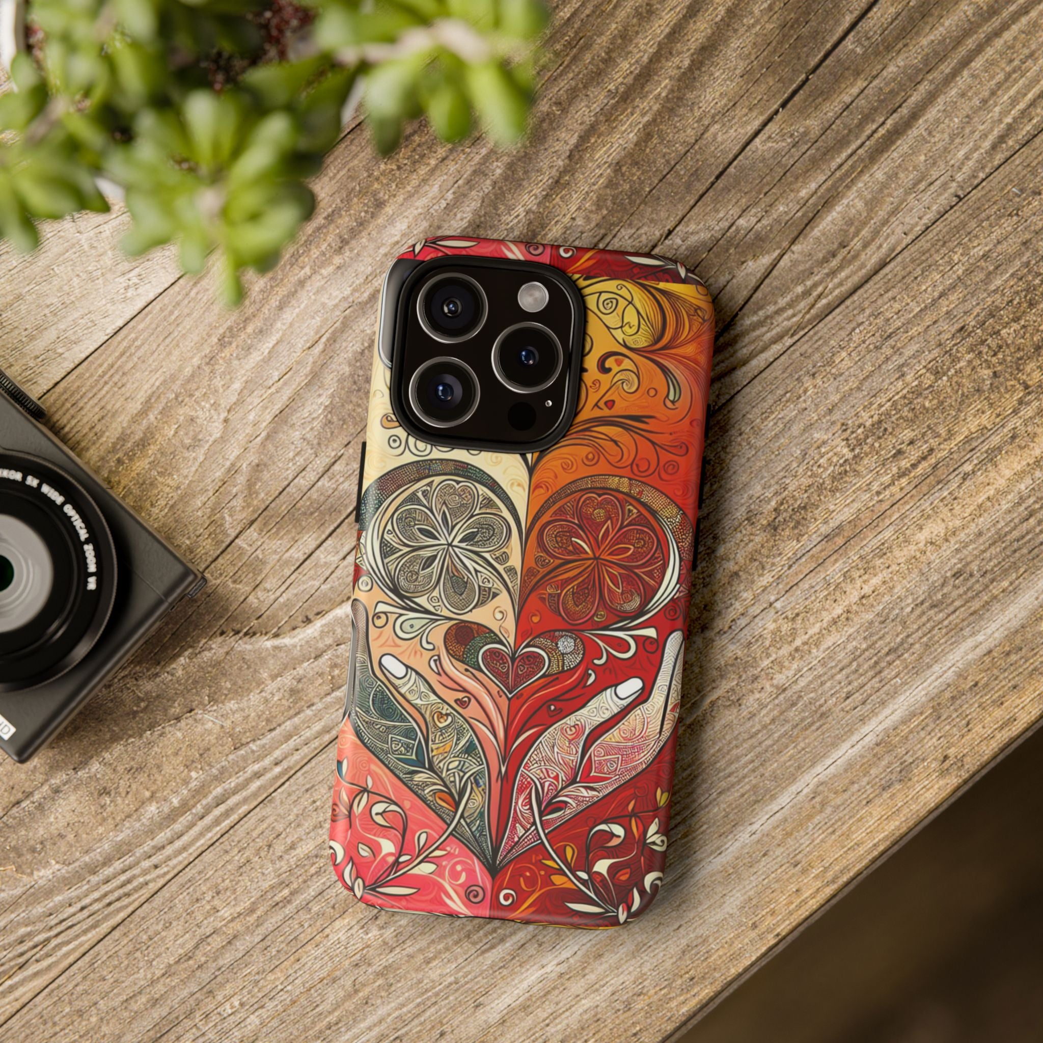 Colorful Artistic Phone Case for Tough Love, Gifts for Art Lovers, Unique Smartphone Accessories, Valentine's Day Gift
