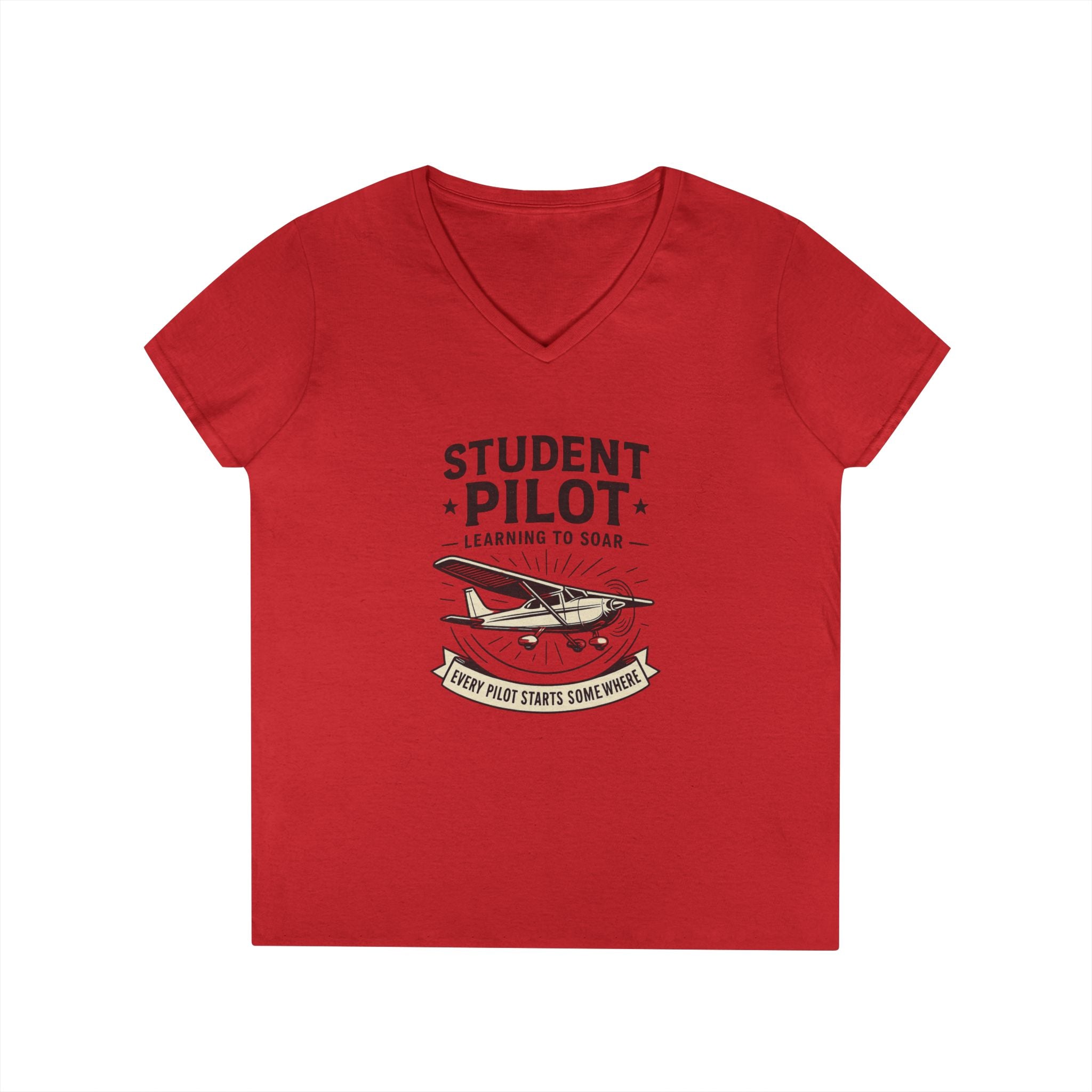 Student Pilot V-Neck T-Shirt, Gift for Aspiring Pilots, Aviation Enthusiast Tee, Airplane Lover Apparel, Flying School Shirt, Pilot [...]