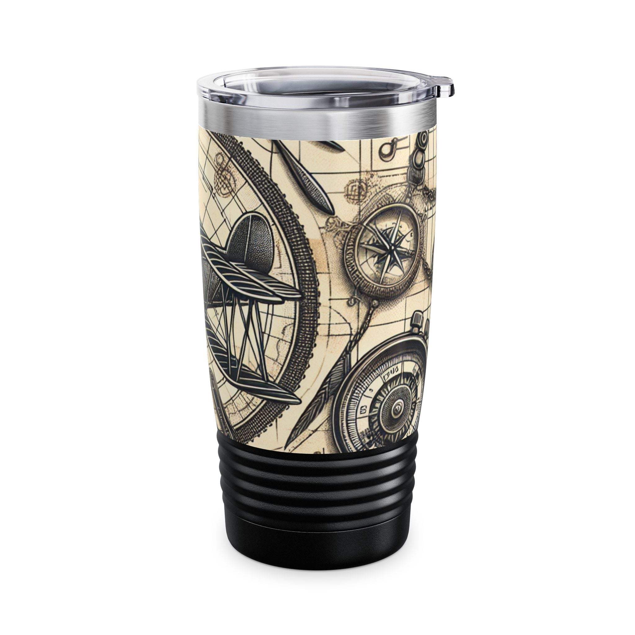 Vintage Aviation Ringneck Tumbler, 20oz Travel Mug for Outdoor Lovers, Gift for Aviation Enthusiasts, Camping, Birthday