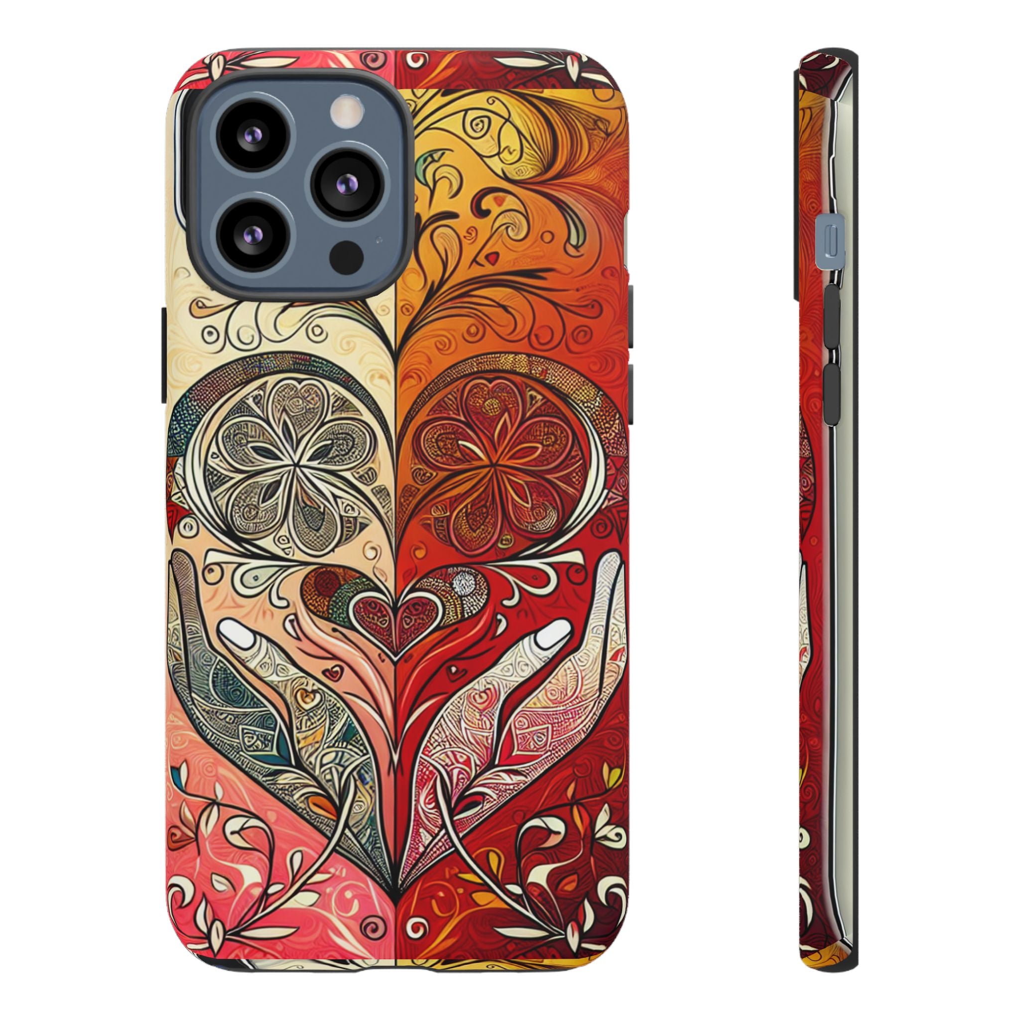 Colorful Artistic Phone Case for Tough Love, Gifts for Art Lovers, Unique Smartphone Accessories, Valentine's Day Gift