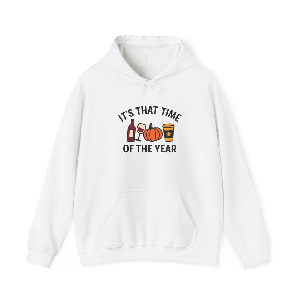 Fall Vibes Hoodie - Seasonal and Funny Unisex Heavy Blend™ Hooded Sweatshirt for Coffee, Wine, and Pumpkin Lovers