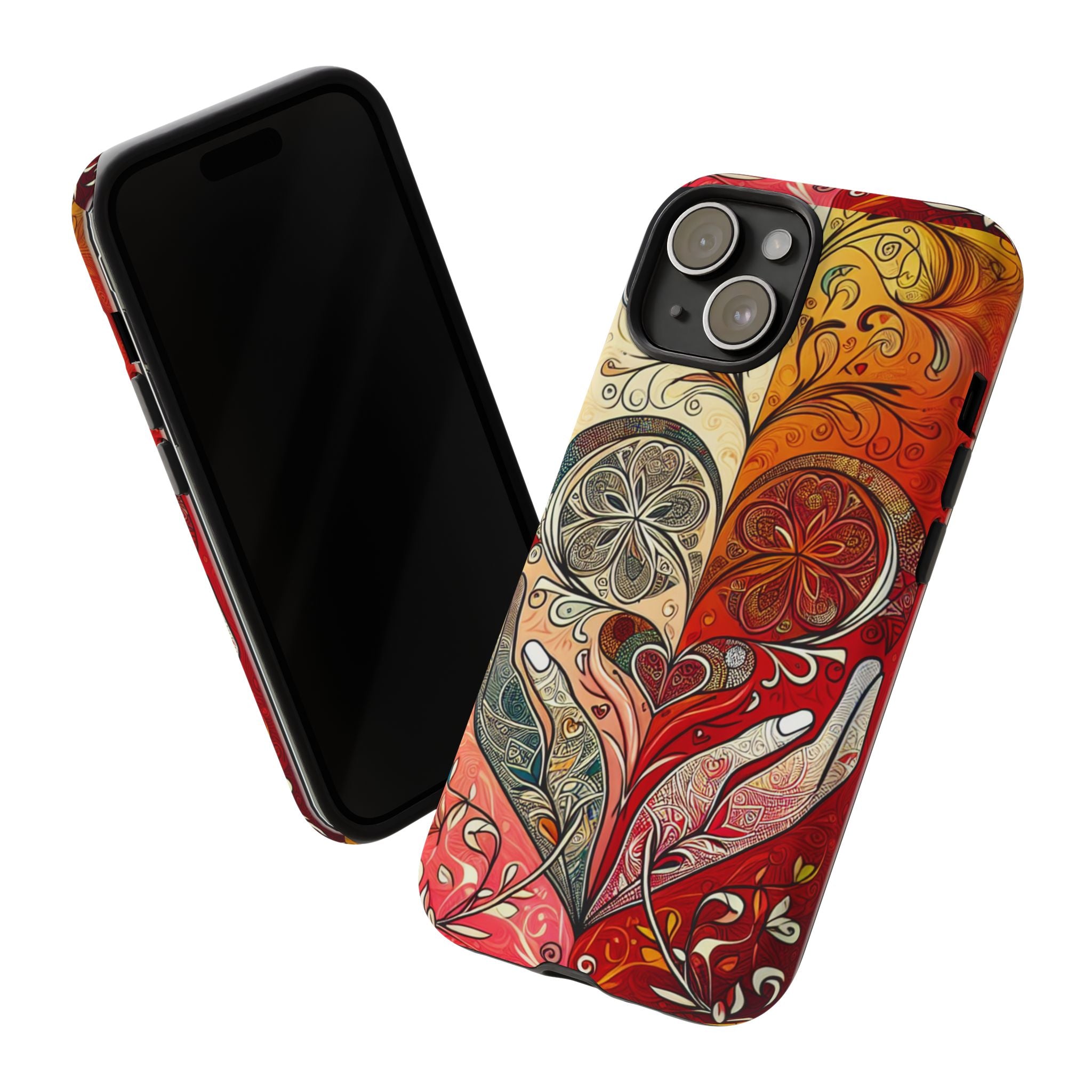 Colorful Artistic Phone Case for Tough Love, Gifts for Art Lovers, Unique Smartphone Accessories, Valentine's Day Gift