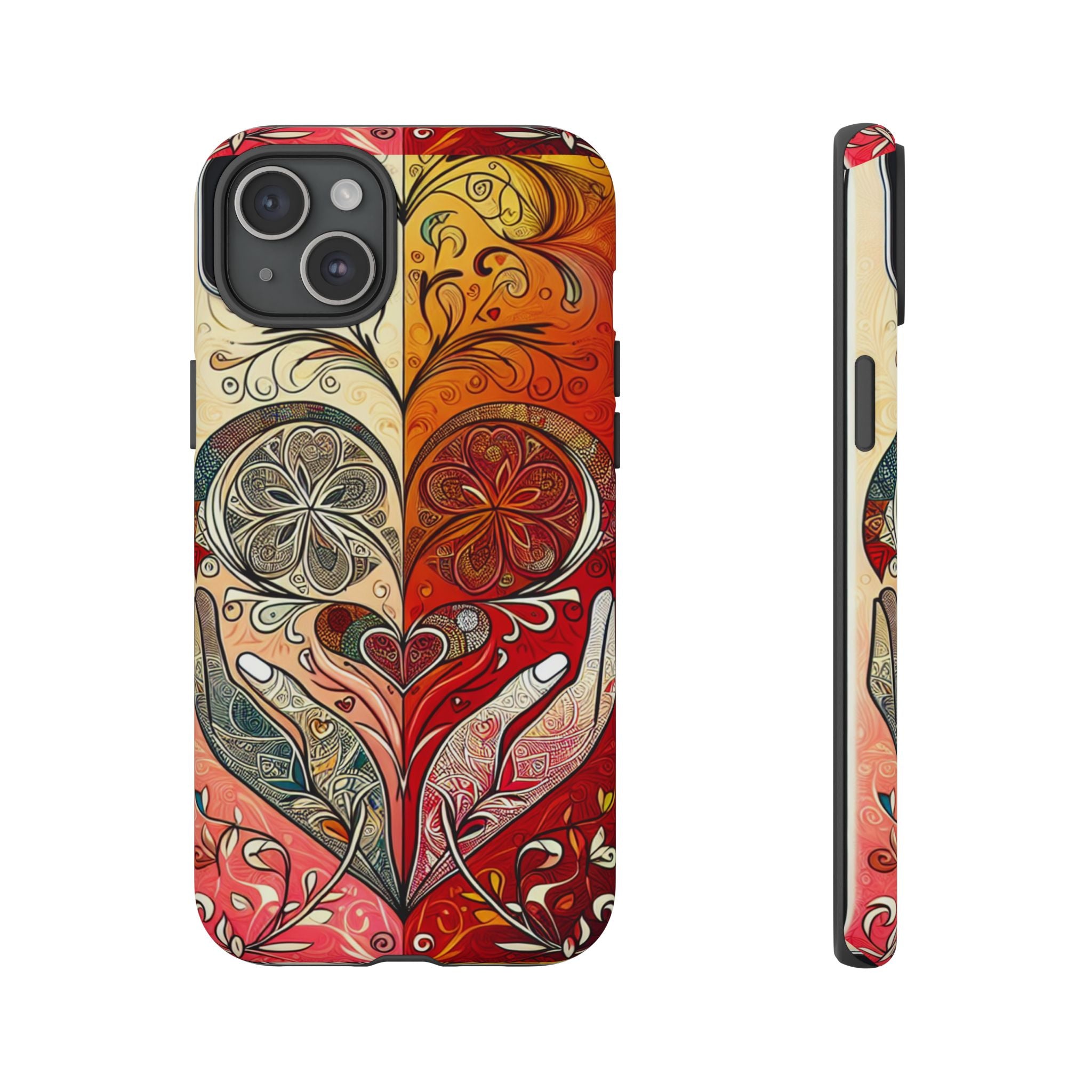 Colorful Artistic Phone Case for Tough Love, Gifts for Art Lovers, Unique Smartphone Accessories, Valentine's Day Gift