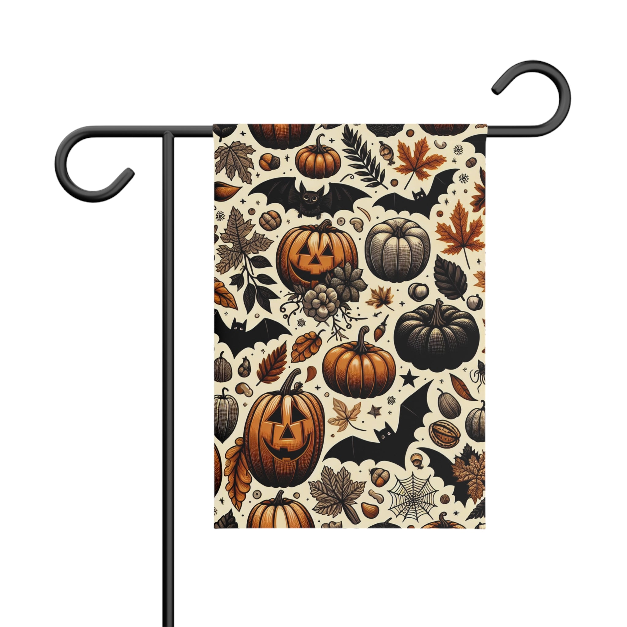 Halloween Garden Banner, Autumn Flag, Fall Decor, Pumpkin Flag, Outdoor Decoration, Seasonal Yard Sign